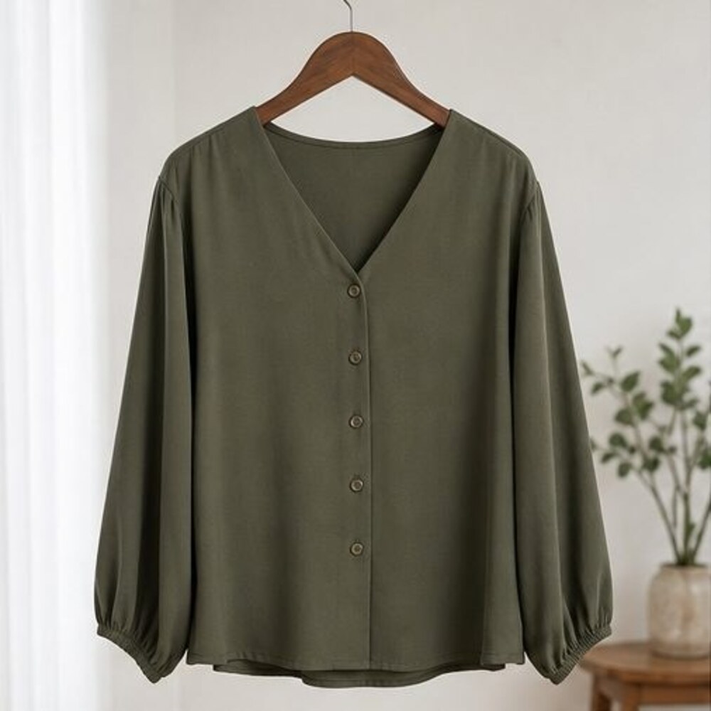 Olive Lace Trim Top